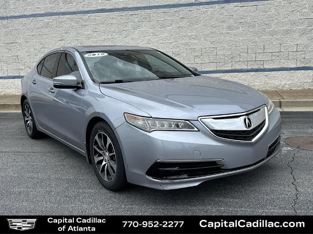 2015 Acura TLX Tech in Silver — front three-quarter view