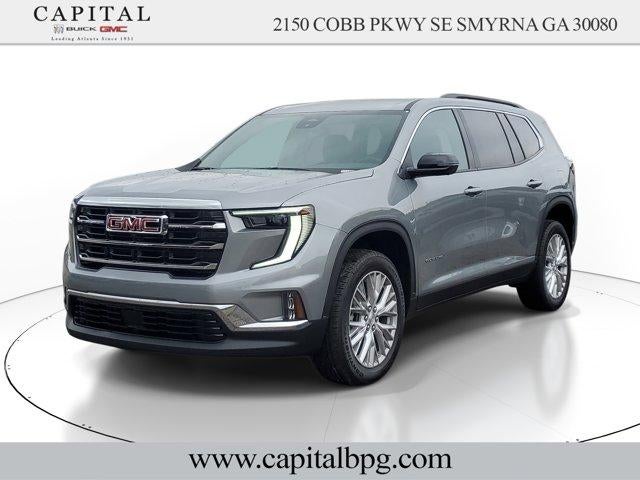2026 GMC Acadia Elevation in Sterling Metallic — front three-quarter view