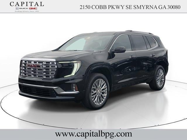 2026 GMC Acadia Denali in Ebony Twilight Metallic — front three-quarter view