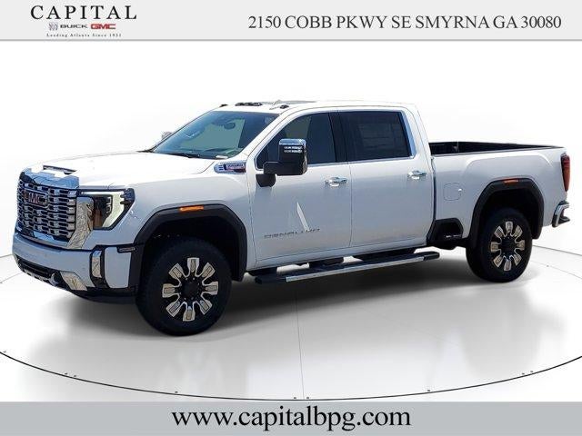 2026 GMC Sierra 2500 HD Denali in Summit White — front three-quarter view