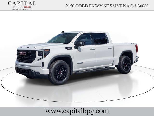 2026 GMC Sierra 1500 Elevation in Summit White — front three-quarter view