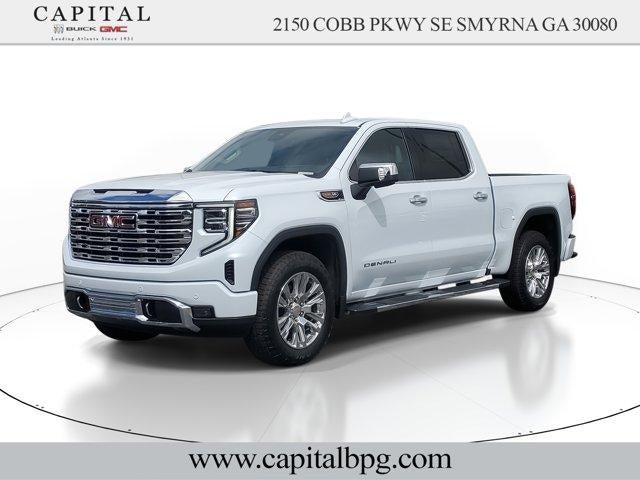 2026 GMC Sierra 1500 Denali in Glacier White Tricoat — front three-quarter view