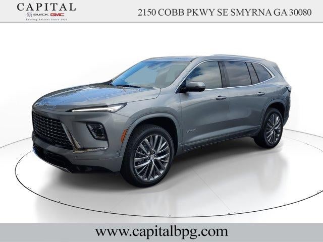 2026 Buick Enclave Avenir in Moonstone Gray Metallic — front three-quarter view