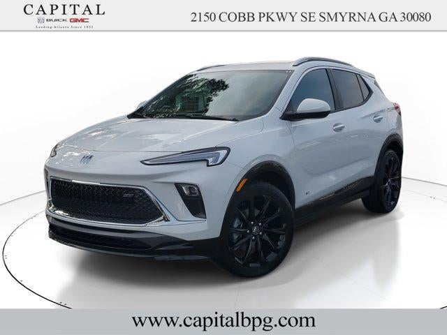 2026 Buick Encore GX Sport Touring in Summit White — front three-quarter view