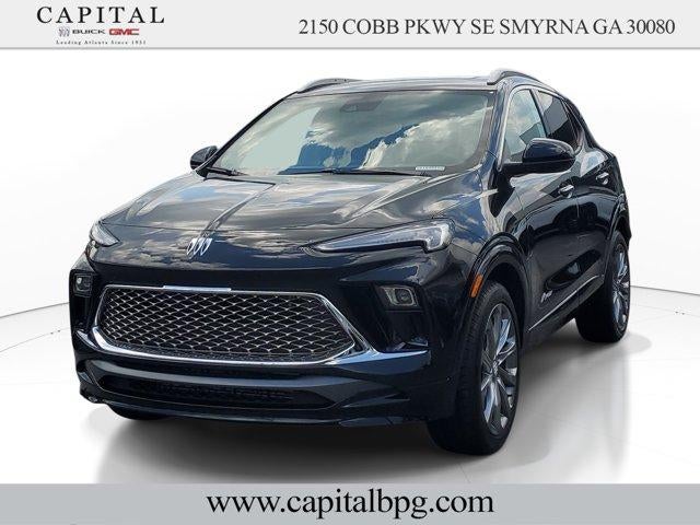 2026 Buick Encore GX Avenir in Ebony Twilight Metallic — front three-quarter view